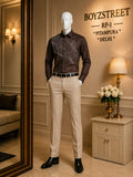Brown Embroidered Shirt