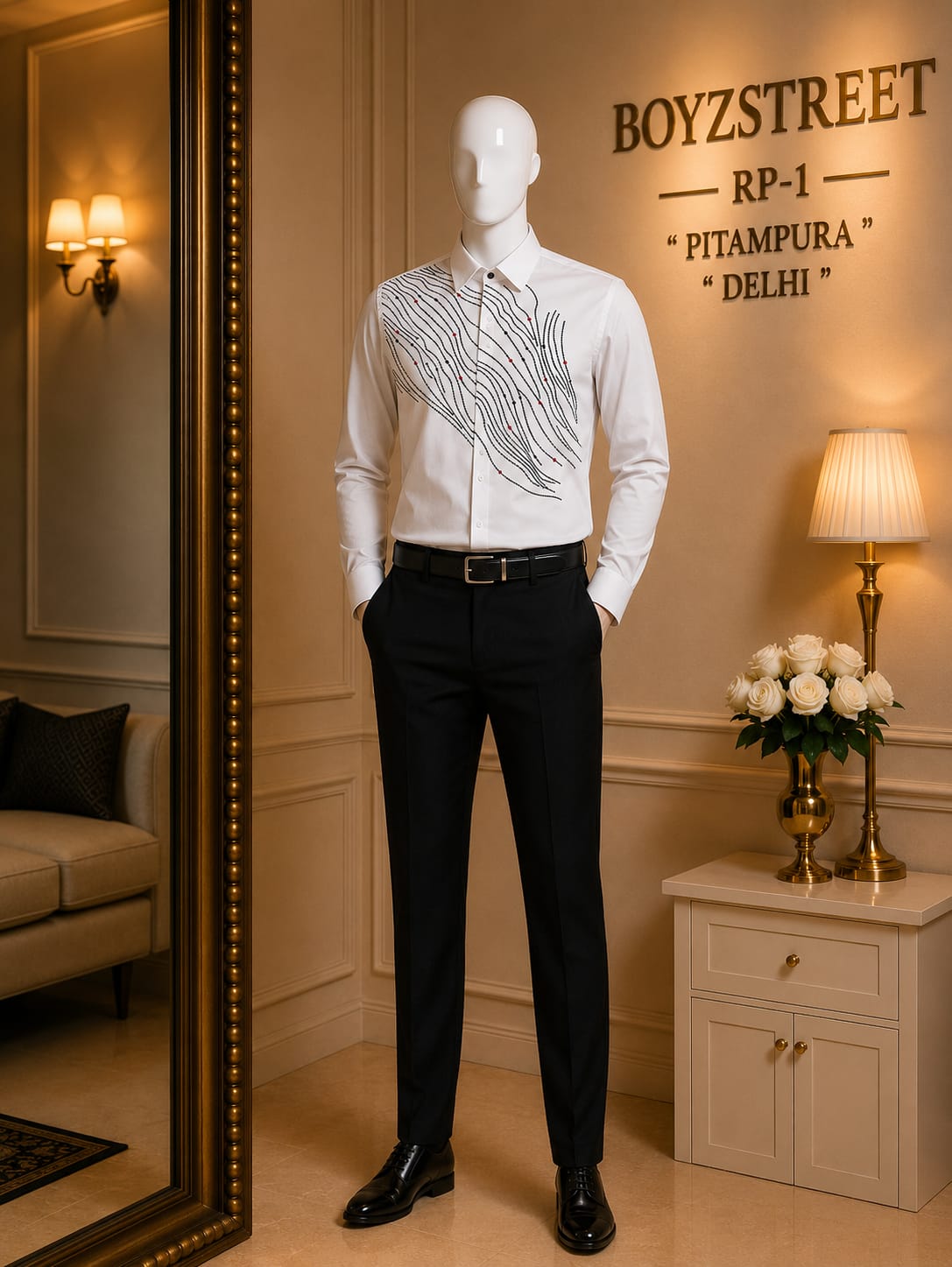 White Embroidered Shirt