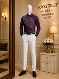 Purple Embroidered Shirt