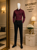 Maroon Eagle Embroidered Shirt